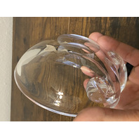 VTG STEUBEN Crystal Snail Scroll Olive Bowl By John Dreves 5"W SIGNED