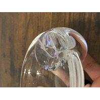 VTG STEUBEN Crystal Snail Scroll Olive Bowl By John Dreves 5"W SIGNED