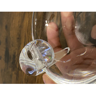 VTG STEUBEN Crystal Snail Scroll Olive Bowl By John Dreves 5"W SIGNED