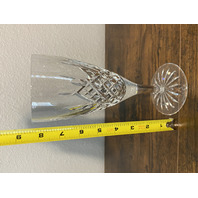 PAIR Of WATERFORD Crystal ARAGLIN Fluted Champagne Glasses 8 3/8"H, SIGNED