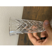 VTG WATERFORD Crystal KILBARRY Cut Footed Flower Vase SIGNED 7"H