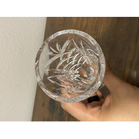 VTG WATERFORD Crystal KILBARRY Cut Footed Flower Vase SIGNED 7"H