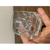 2 MICHAEL VEREKER EVENT SIGNED WATERFORD Crystal LISMORE ROLY POLY Glasses 3.5"H