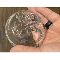 2 MICHAEL VEREKER EVENT SIGNED WATERFORD Crystal LISMORE ROLY POLY Glasses 3.5"H