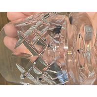 2 MICHAEL VEREKER EVENT SIGNED WATERFORD Crystal LISMORE ROLY POLY Glasses 3.5"H