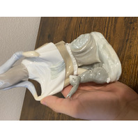 VTG LLADRO RABBITS FOOD Glossy Porcelain Figurine #4826 W/BOX 9"H SPAIN