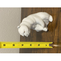 VTG LLADRO RESTING POLAR BEAR Glossy Porcelain Figurine #1208 W/BOX 4.75"H