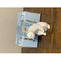 VTG LLADRO RESTING POLAR BEAR Glossy Porcelain Figurine #1208 W/BOX 4.75"H