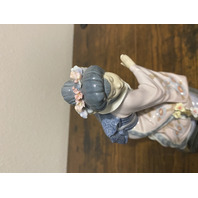 VTG LLADRO MICHIKO Glossy Geisha Porcelain Figurine W/BOX #1447 8.5"H, SPAIN