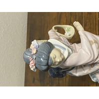 VTG LLADRO MICHIKO Glossy Geisha Porcelain Figurine W/BOX #1447 8.5"H, SPAIN