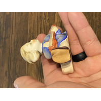 VTG Goebel Hummel ANGEL WITH LUTE Figurine Candle Holder 2.5"H Germany TMK2