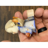 VTG Goebel Hummel ANGEL WITH LUTE Figurine Candle Holder 2.5"H Germany TMK2