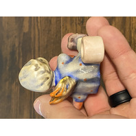 VTG Goebel Hummel ANGEL WITH LUTE Figurine Candle Holder 2.5"H Germany TMK2