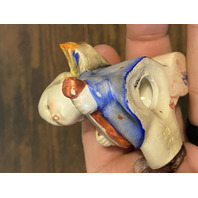 VTG Goebel Hummel ANGEL WITH LUTE Figurine Candle Holder 2.5"H Germany TMK2