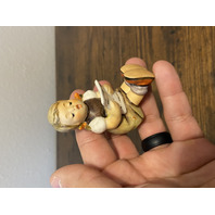 VTG Goebel Hummel GIRL WITH SHEET MUSIC Figurine #389 2.75"H W.Germany TMK5