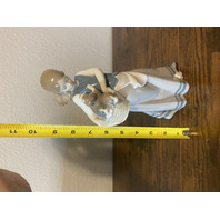 VTG LLADRO GIRL WITH BASKET OF PUPPIES Porcelain Figurine W/BOX #1311 9.75"H SPAIN