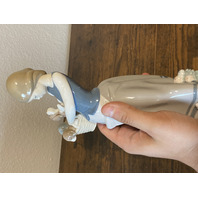 VTG LLADRO GIRL WITH BASKET OF PUPPIES Porcelain Figurine W/BOX #1311 9.75"H SPAIN