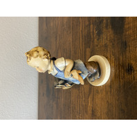 RARE VTG Goebel Hummel BOOTS Figurine #143 6.75"H MADE IN US ZONE GERMANY TMK1