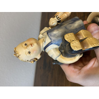 RARE VTG Goebel Hummel BOOTS Figurine #143 6.75"H MADE IN US ZONE GERMANY TMK1