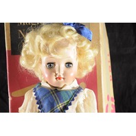 1951 VINTAGE IDEAL TONI DOLL P-90 FACE BEAUTIFUL HIGH COLOR 14" in ORIG. BOX