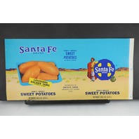 (2) Vintage Can Labels Santa Fe Whole Sweet Potatoes Indian Ark City Kansas