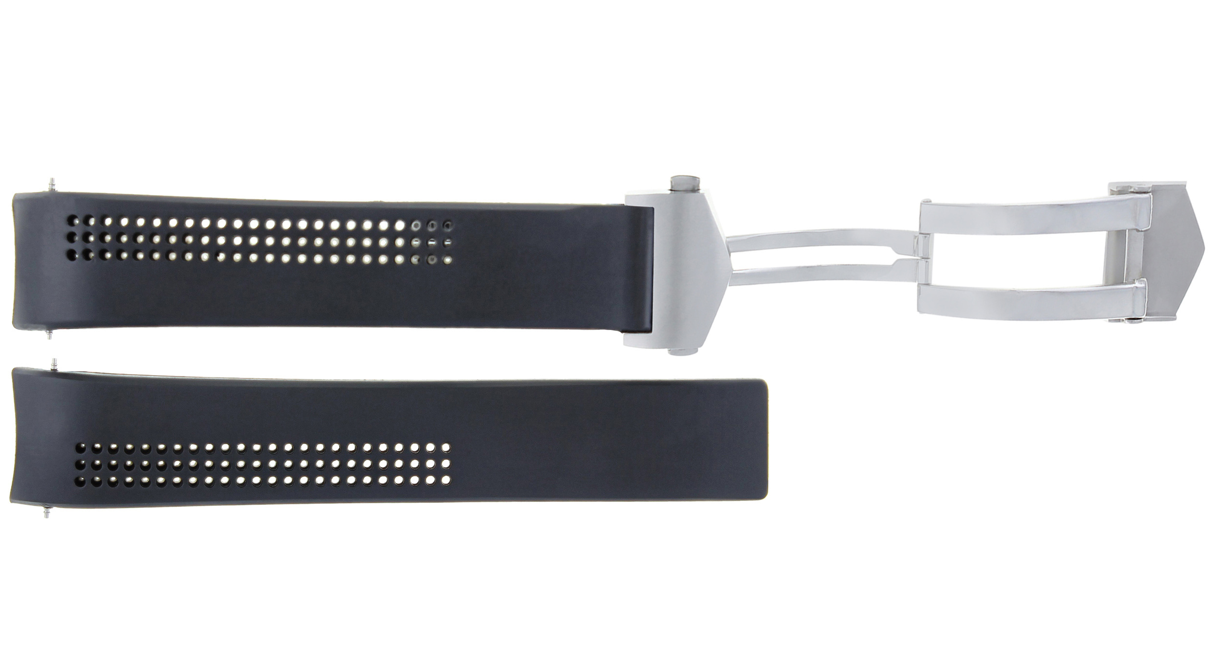 20MM RUBBER STRAP BAND CLASP FOR TAG HEUER GRAND CARRERA FT6007 WATCH