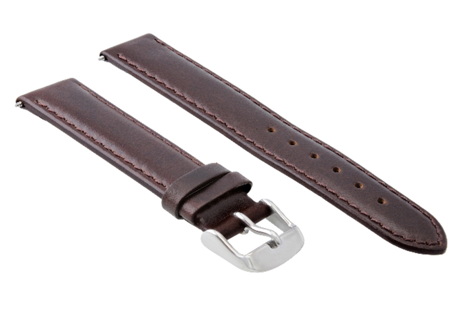 24MM SMOOTH LEATHER WATCH BAND STRAP FOR COLE WATCH DARK BROWN Ewatchparts