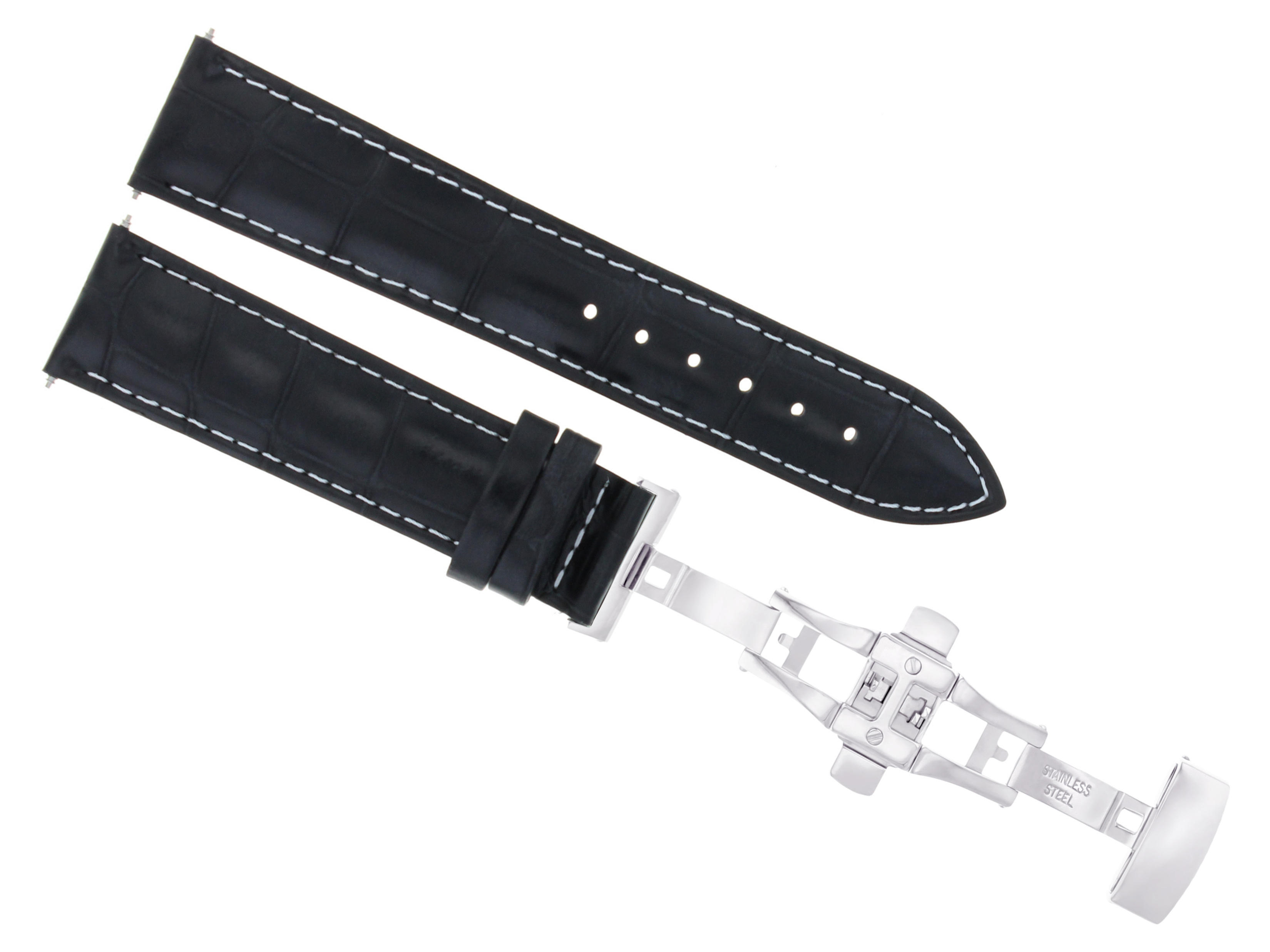 21MM LEATHER WATCH BAND STRAP FOR 42MM ROLEX SKYDWELLER 326934 326139