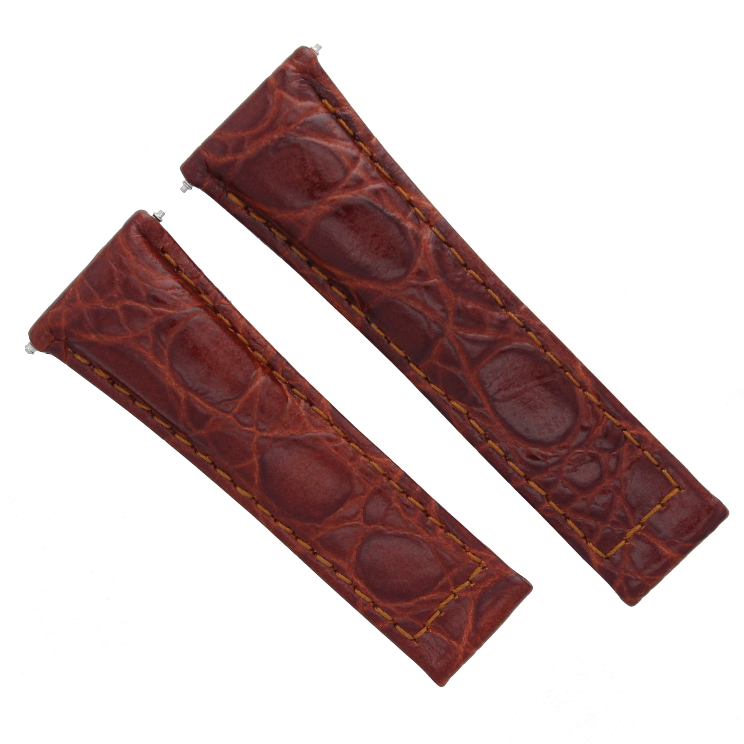 20MM GENUINE LEATHER WATCH BAND STRAP FOR ROLEX DAYTONA COGNAC / TAN