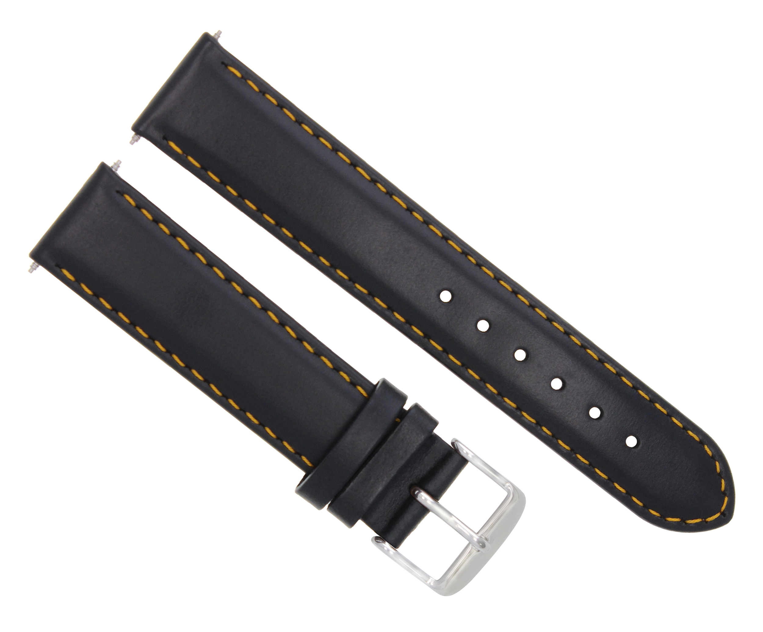 18MM SMOOTH LEATHER WATCH STRAP BAND 