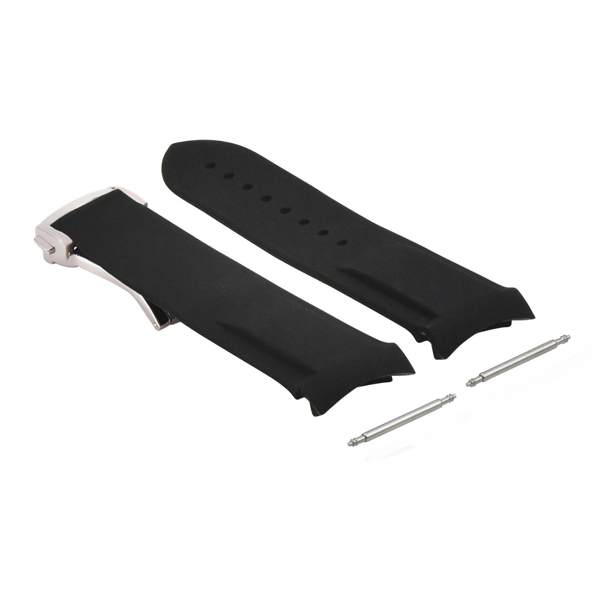 20MM RUBBER WATCH BAND STRAP FOR 41MM OMEGA SEAMASTER DEPLOYMENT CLASP