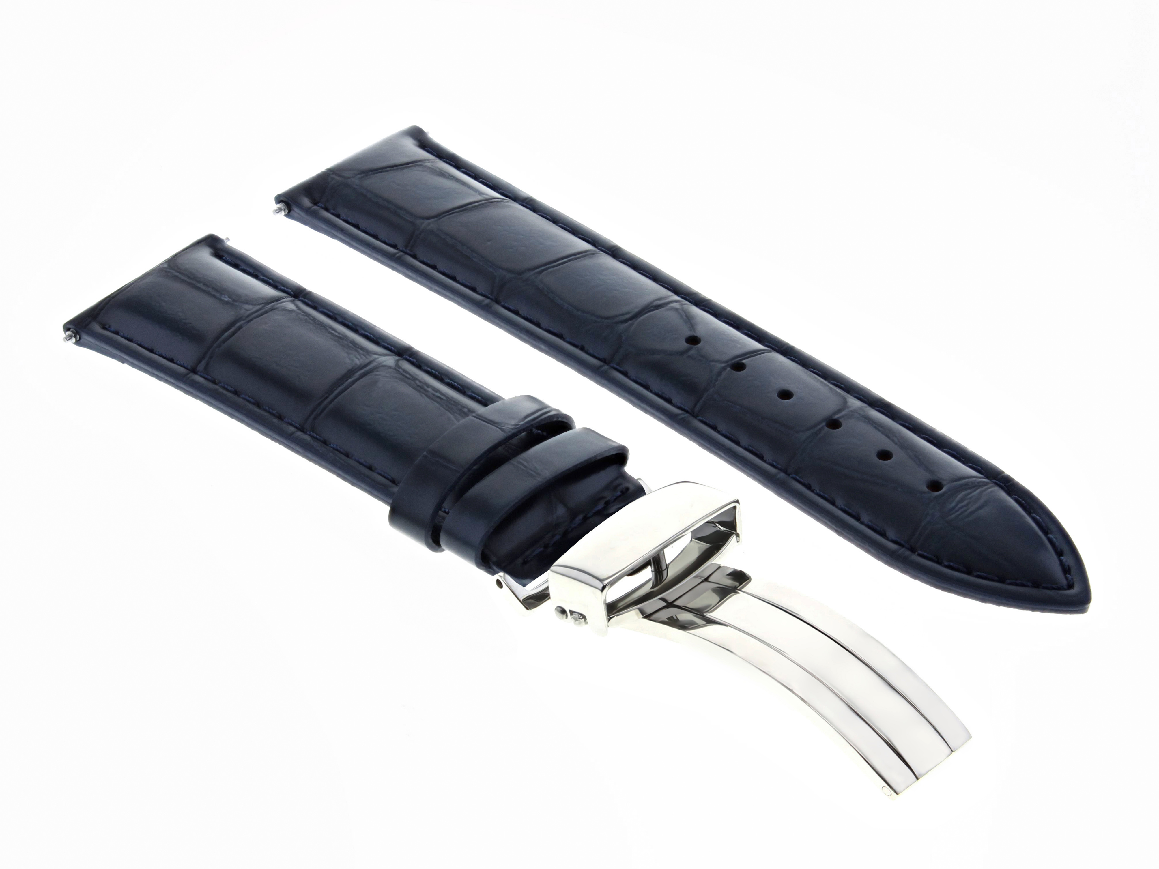 20MM LEATHER STRAP BAND FOR TAG HEUER CARRERA WATCH DEPLOYMENT CLASP