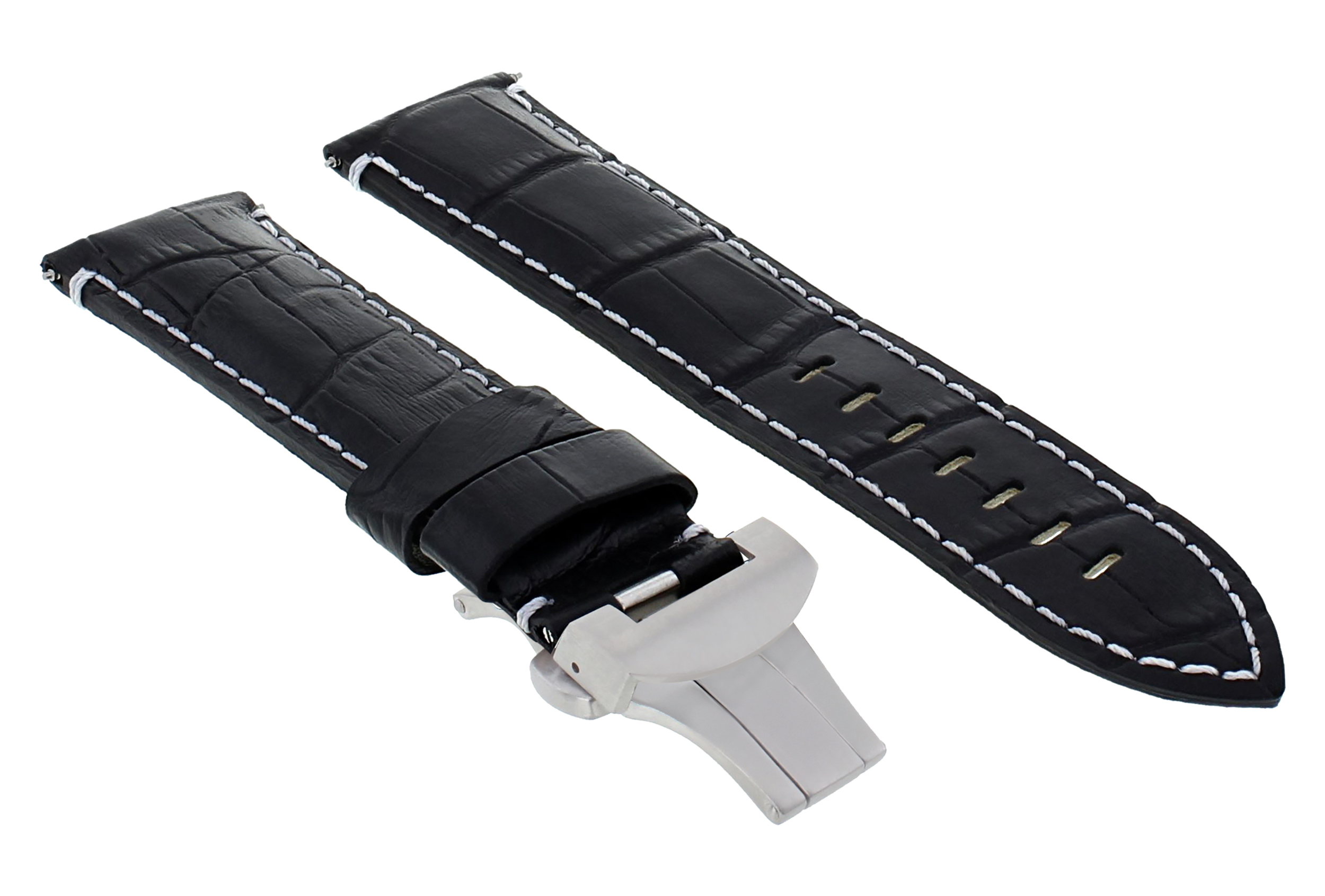 24MM LEATHER WATCH BAND STRAP FOR BREITLING NAVITIMER A24322, COLT