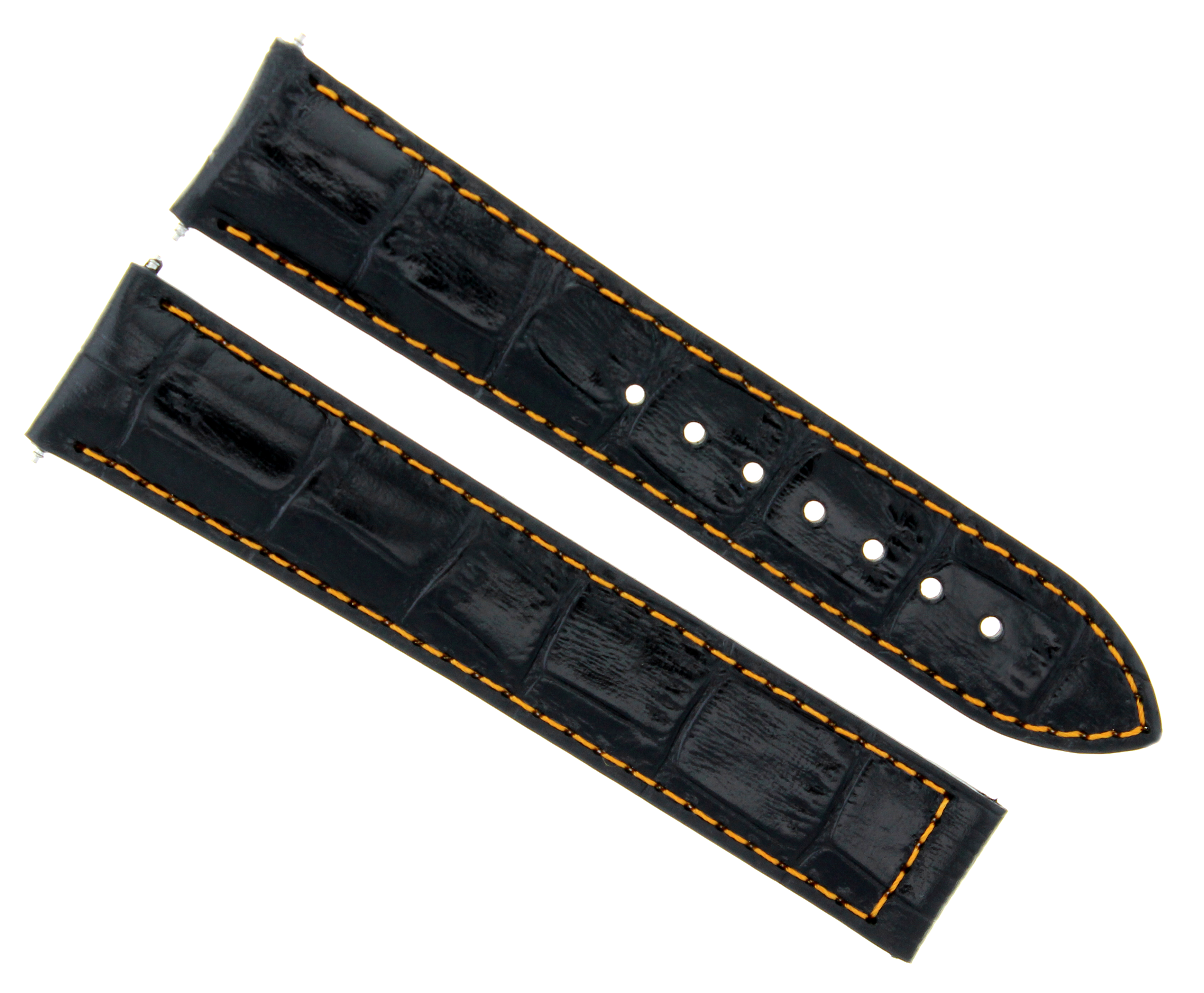 20MM LEATHER STRAP WATCH BAND FOR OMEGA SPEEDMASTER MOON WATCH BLACK