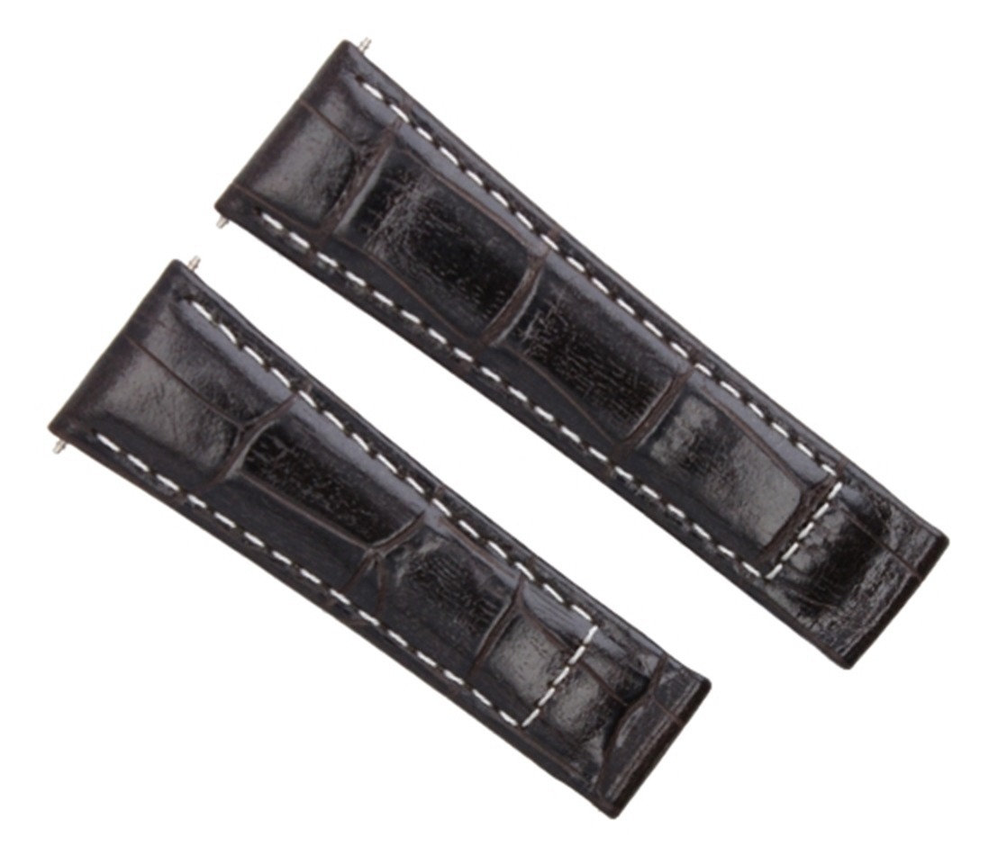 20MM LEATHER BAND STRAP FOR ROLEX DAYTONA 16518 116519 DARK BROWN WS