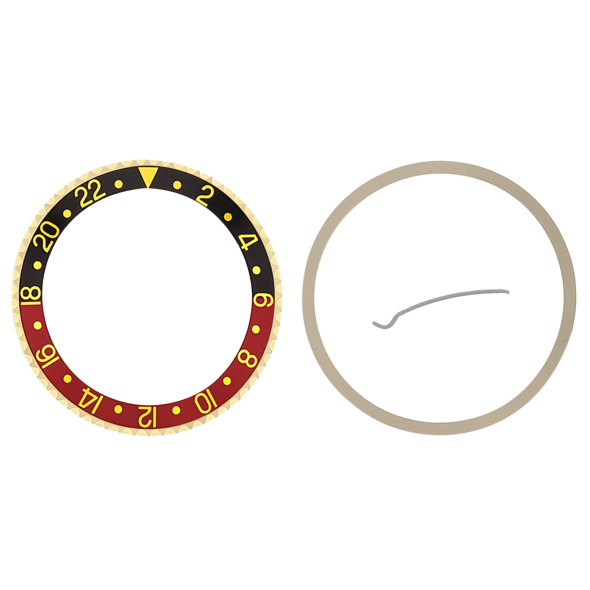 BEZEL \u0026 INSERT FOR ROLEX GMT 18KY REAL GOLD 16700 16710 16718 16713 BL/RED  PEPSI | Ewatchparts