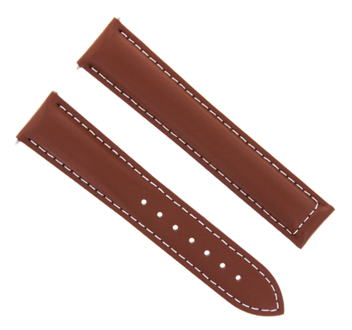 LEATHER STRAP BAND DEPLOYMENT BUCKLE CLASP FOR 20MM OMEGA SEAMASTER GMT