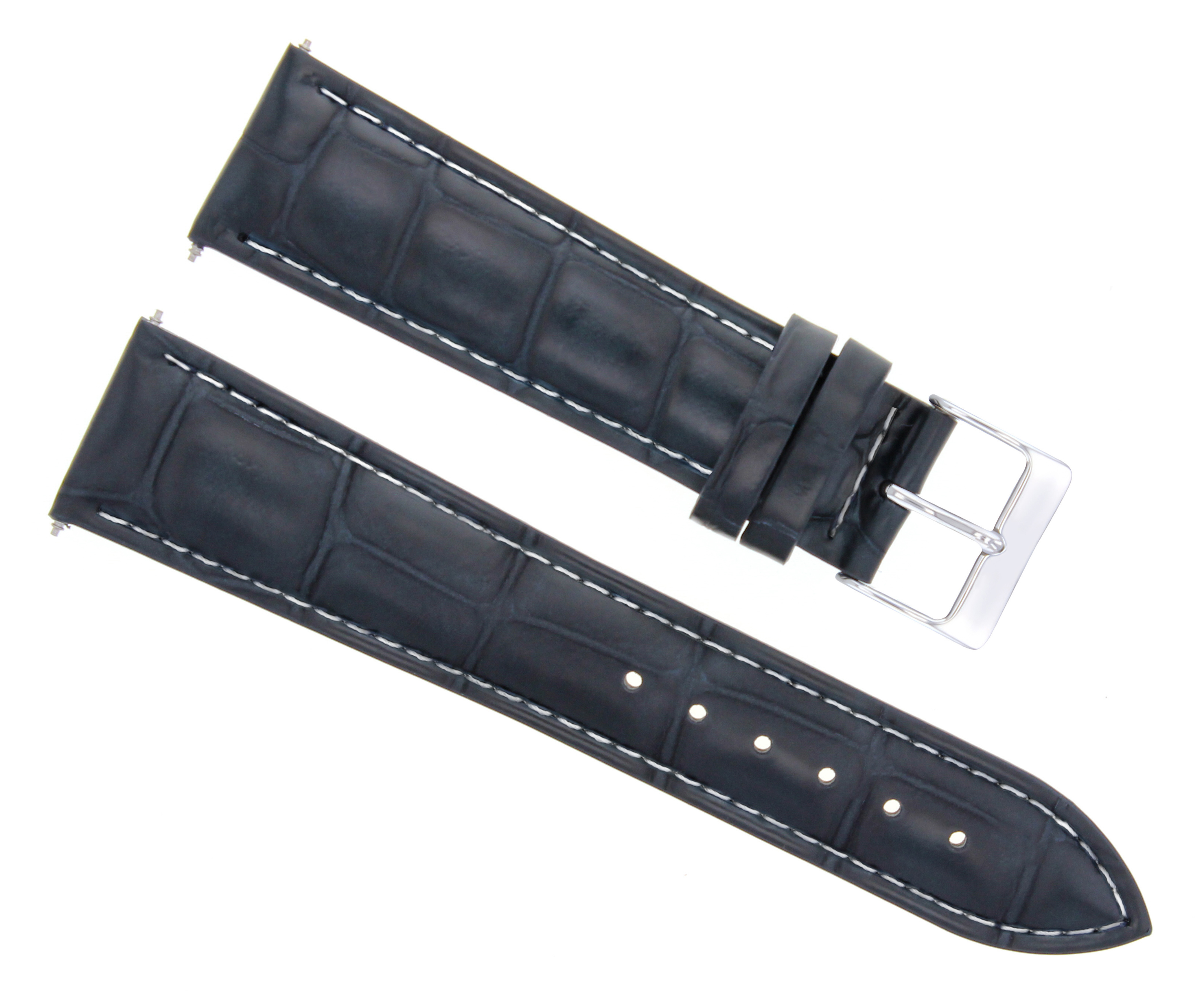white leather watch band
