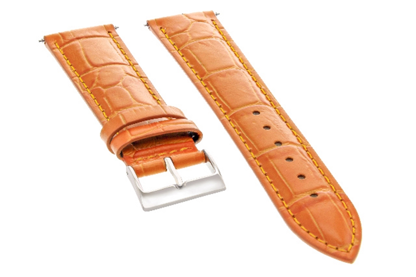 18MM LEATHER WATCH BAND STRAP FOR FOSSIL WATCH ORANGE Ewatchparts