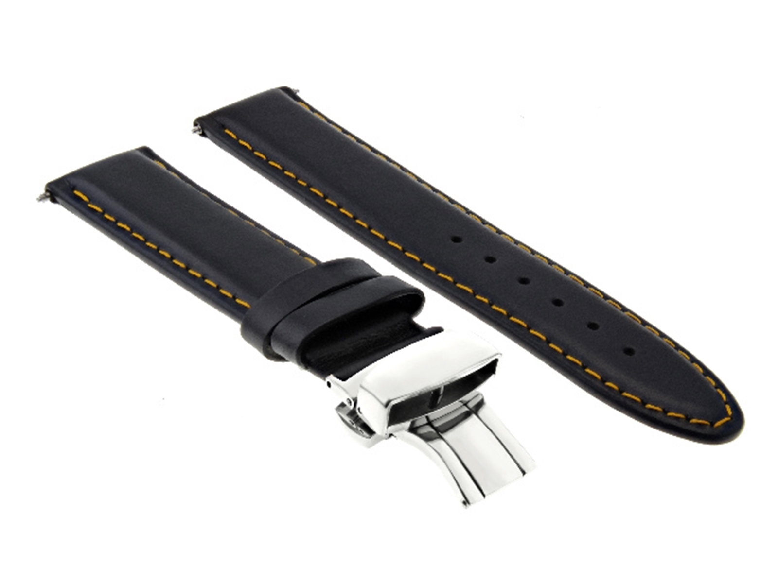 18MM SMOOTH LEATHER WATCH BAND STRAP DEPLOY CLASP FOR JAEGER LECOULTRE