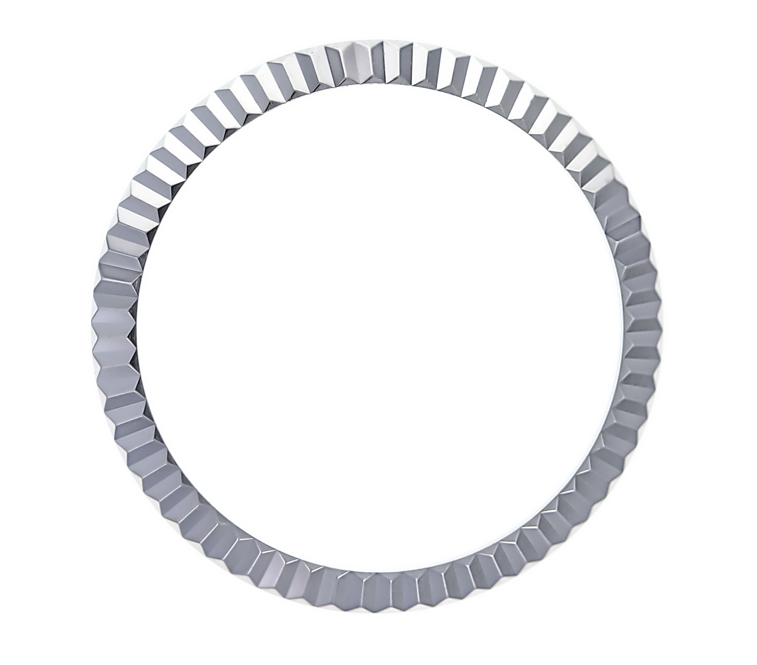 white gold fluted bezel