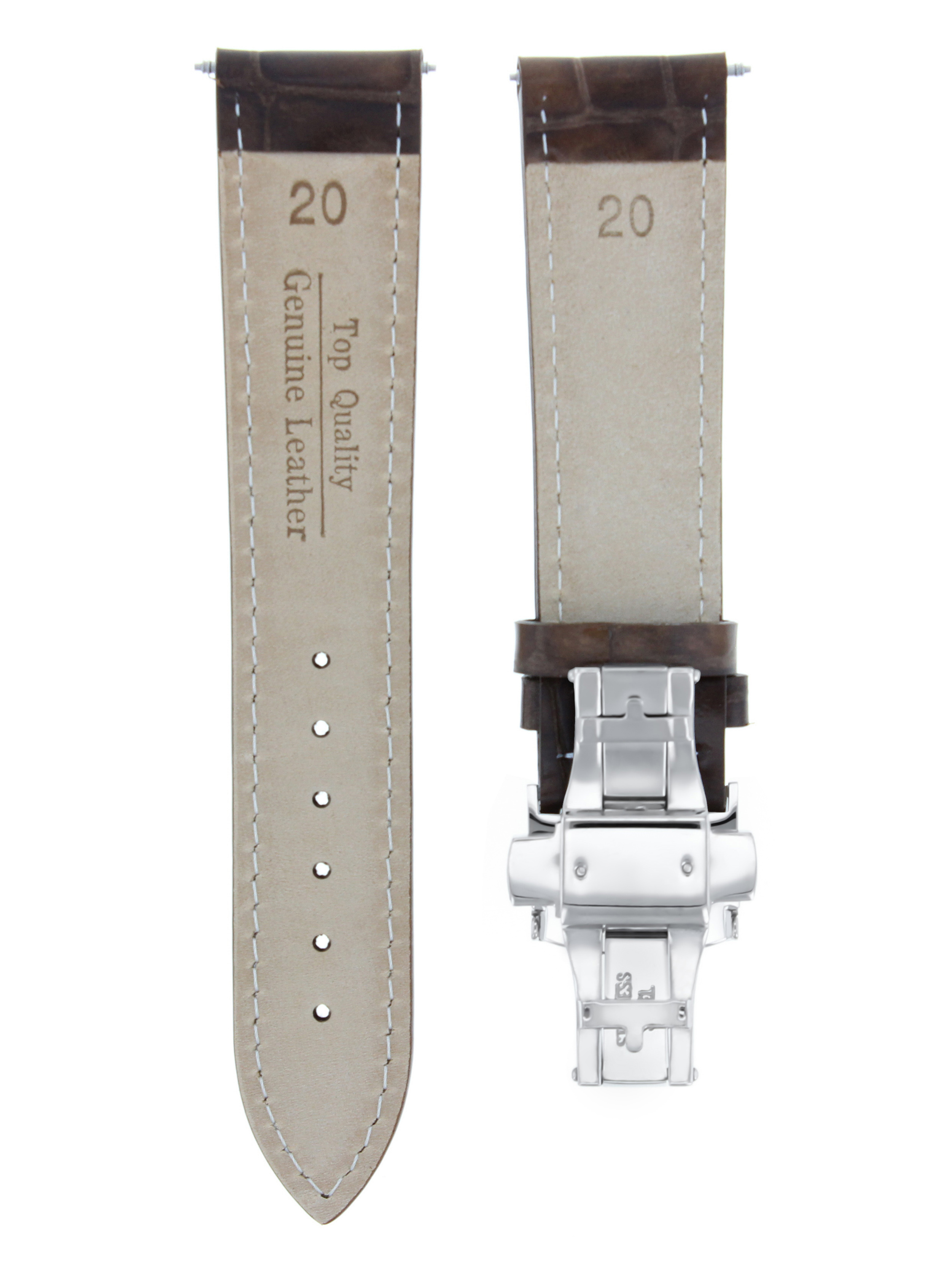 20/16MM LEATHER WATCH STRAP BAND FOR BREGUET WATCH DEPLOYMENT CLASP L