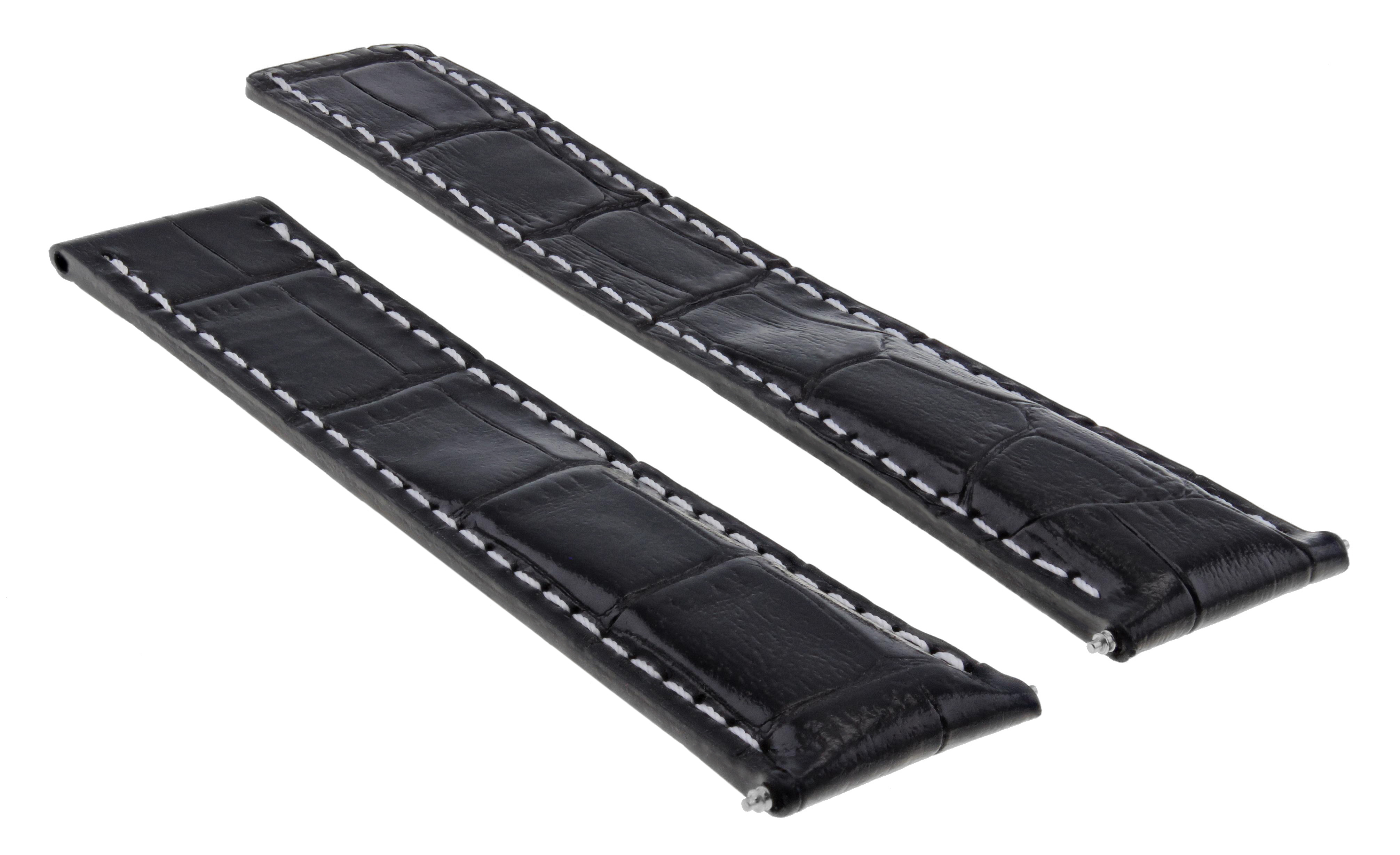 cartier tank black leather strap