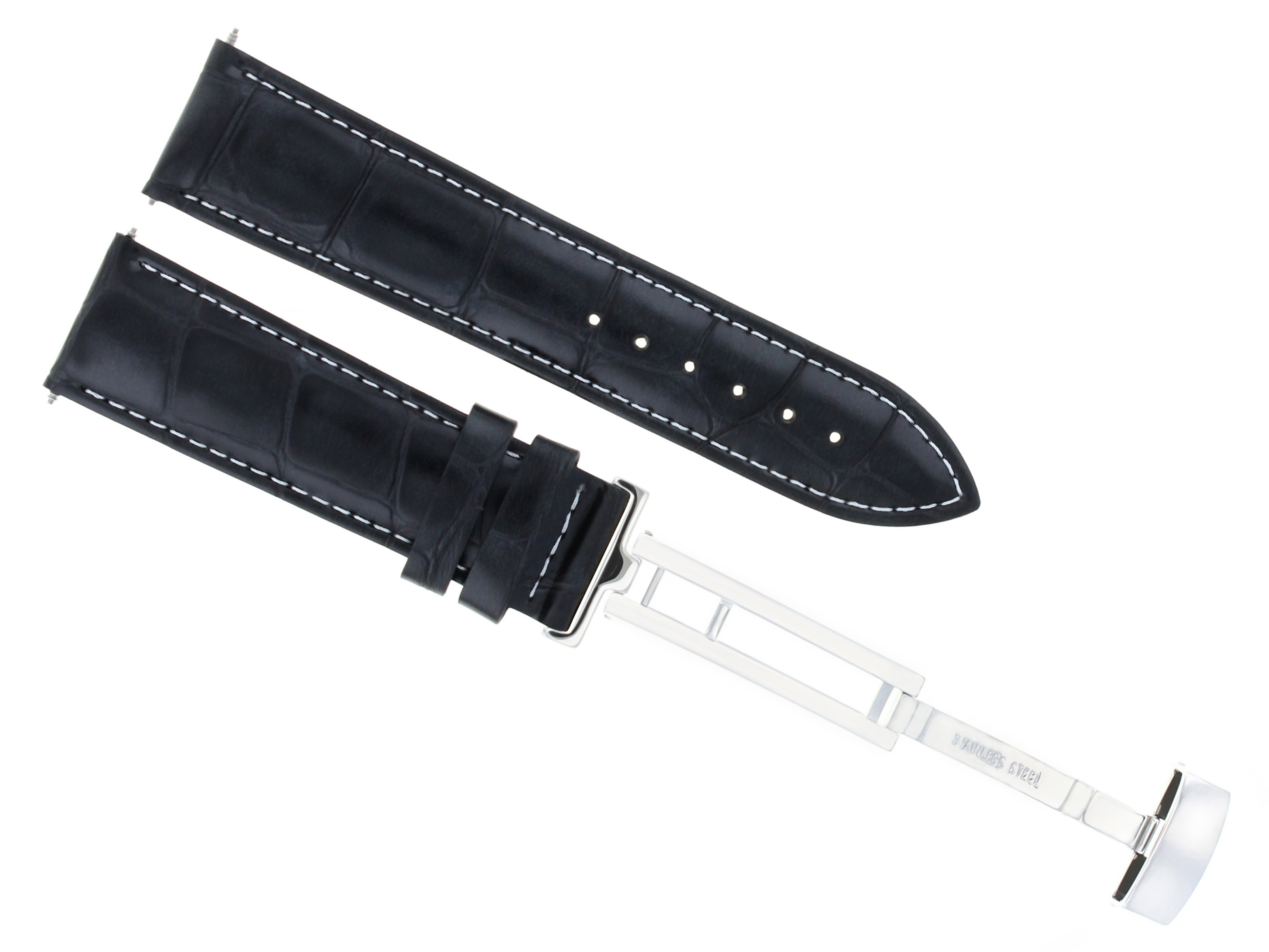 19MM LEATHER WATCH STRAP BAND FOR OMEGA 