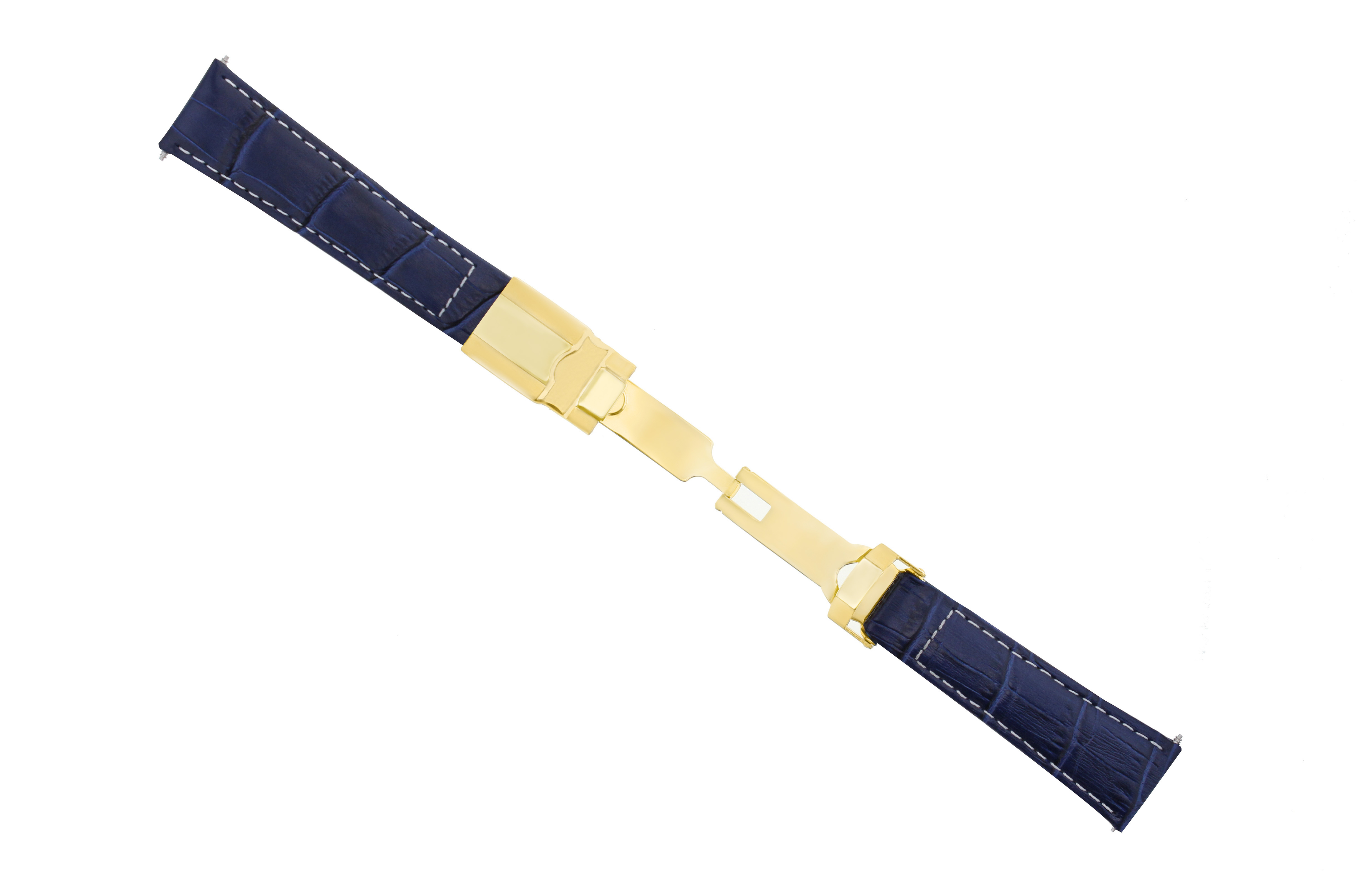 LEATHER STRAP FOR ROLEX DAYTONA 16520 116519 116523 SHORT + GOLD CLASP