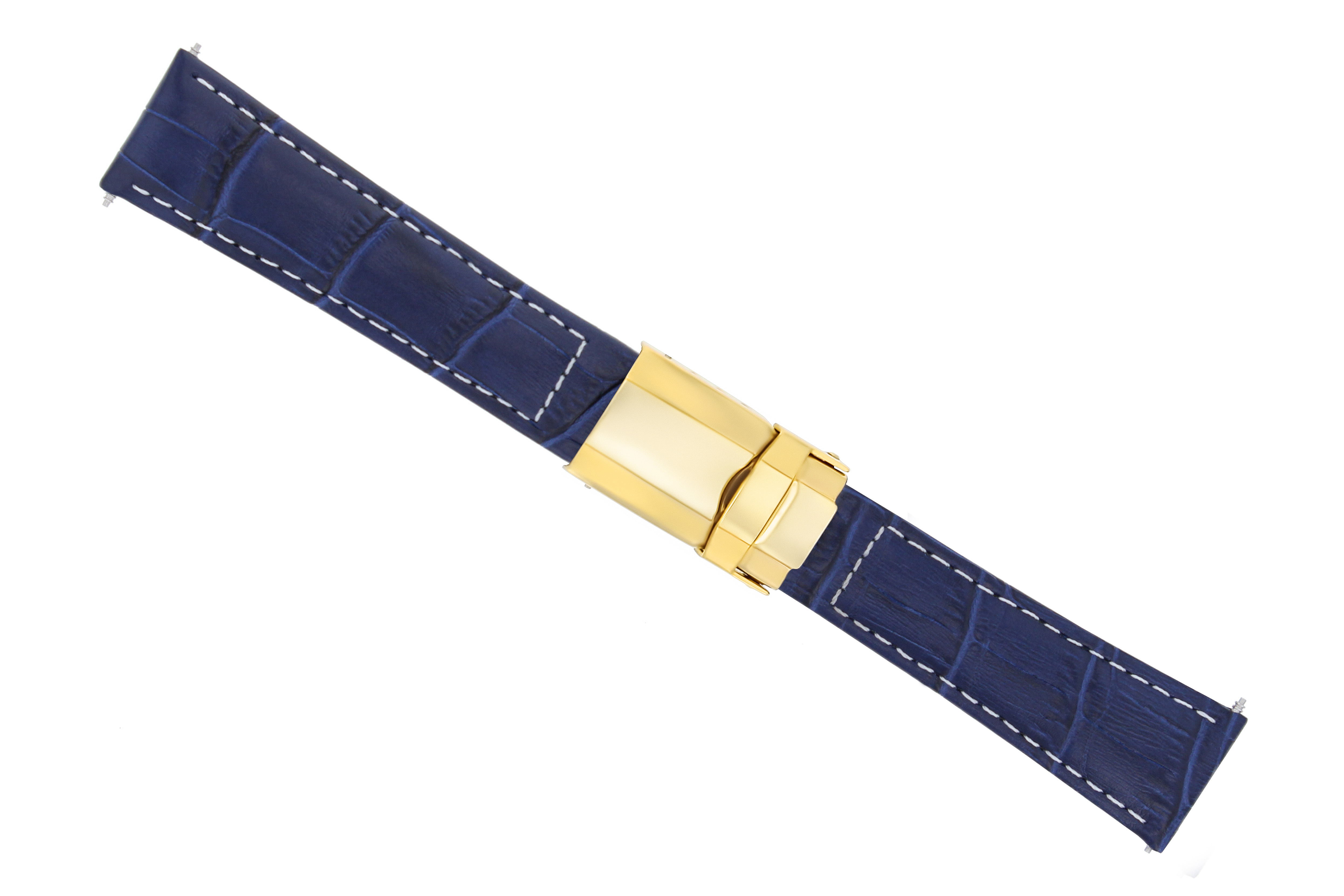 LEATHER STRAP FOR ROLEX DAYTONA 16520 116519 116523 SHORT + GOLD CLASP