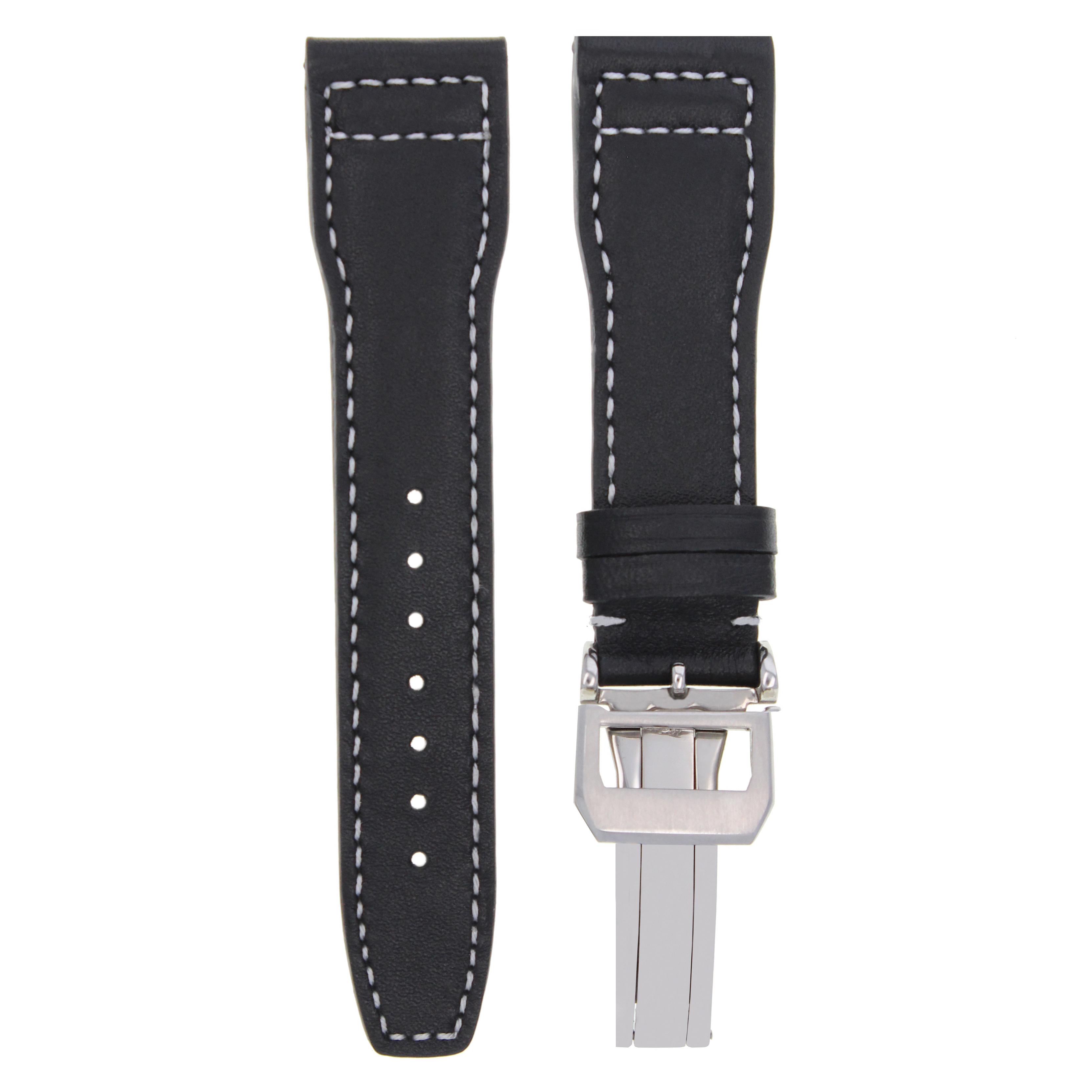 20MM CALF LEATHER WATCH STRAP BAND BUCKLE CLASP FOR IWC PILOT TOP GUN