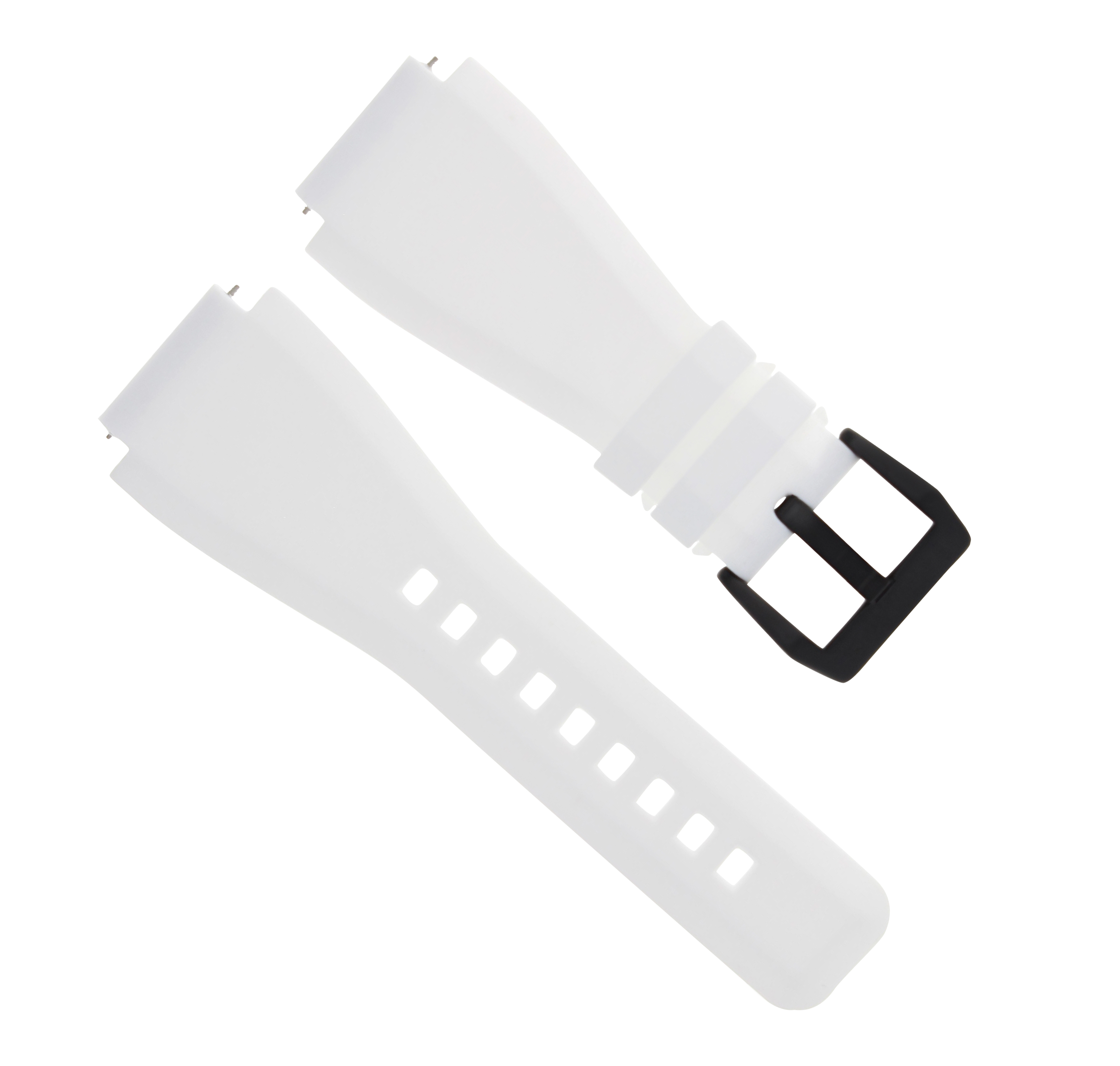 24MM SILICONE RUBBER BAND STRAP FOR BELL ROSS BR01BR03 WHITE BLACK