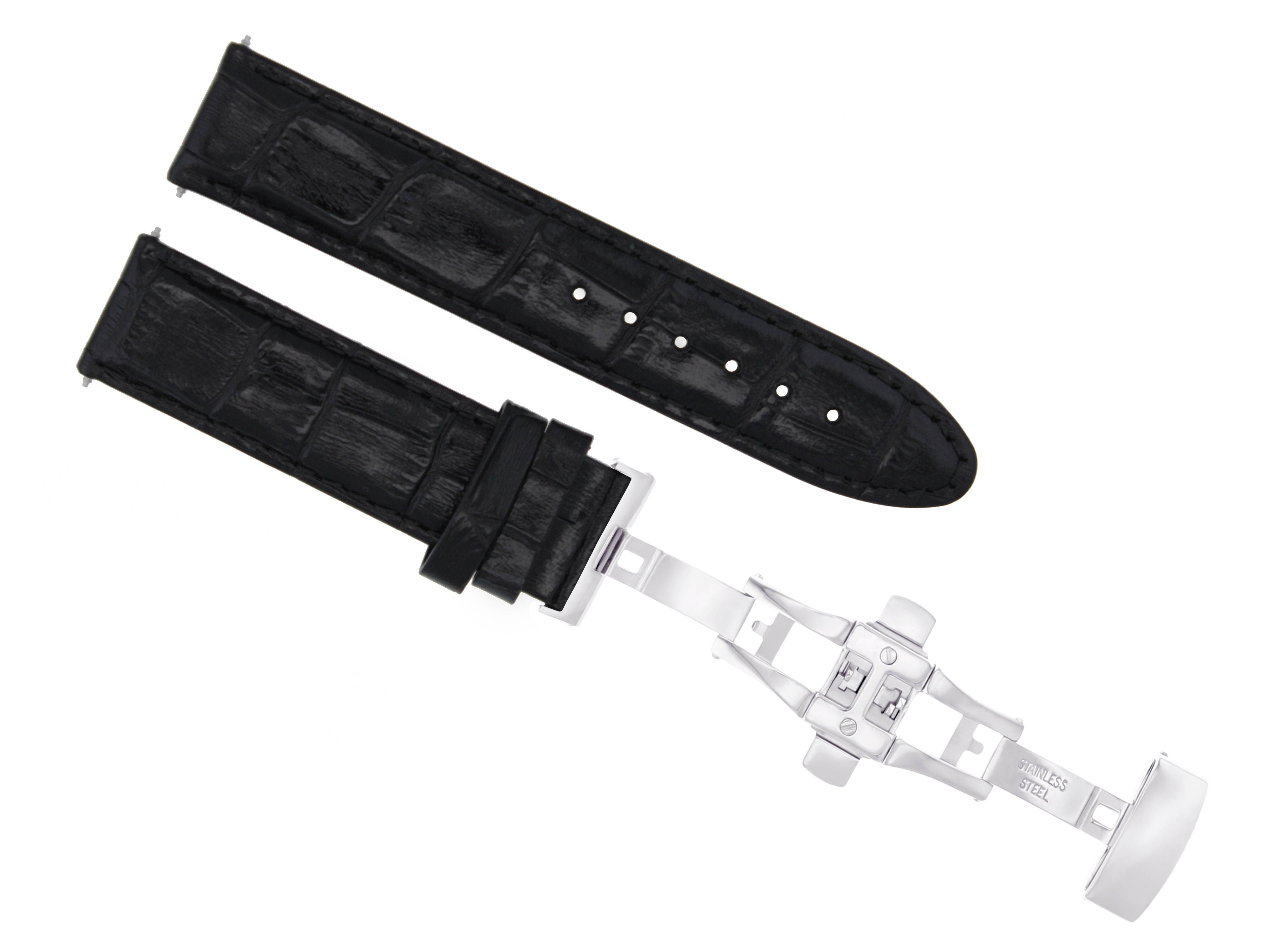 19MM LEATHER WATCH STRAP BAND CLASP FOR TISSOT PRC200 QUICKSTER CHRONO