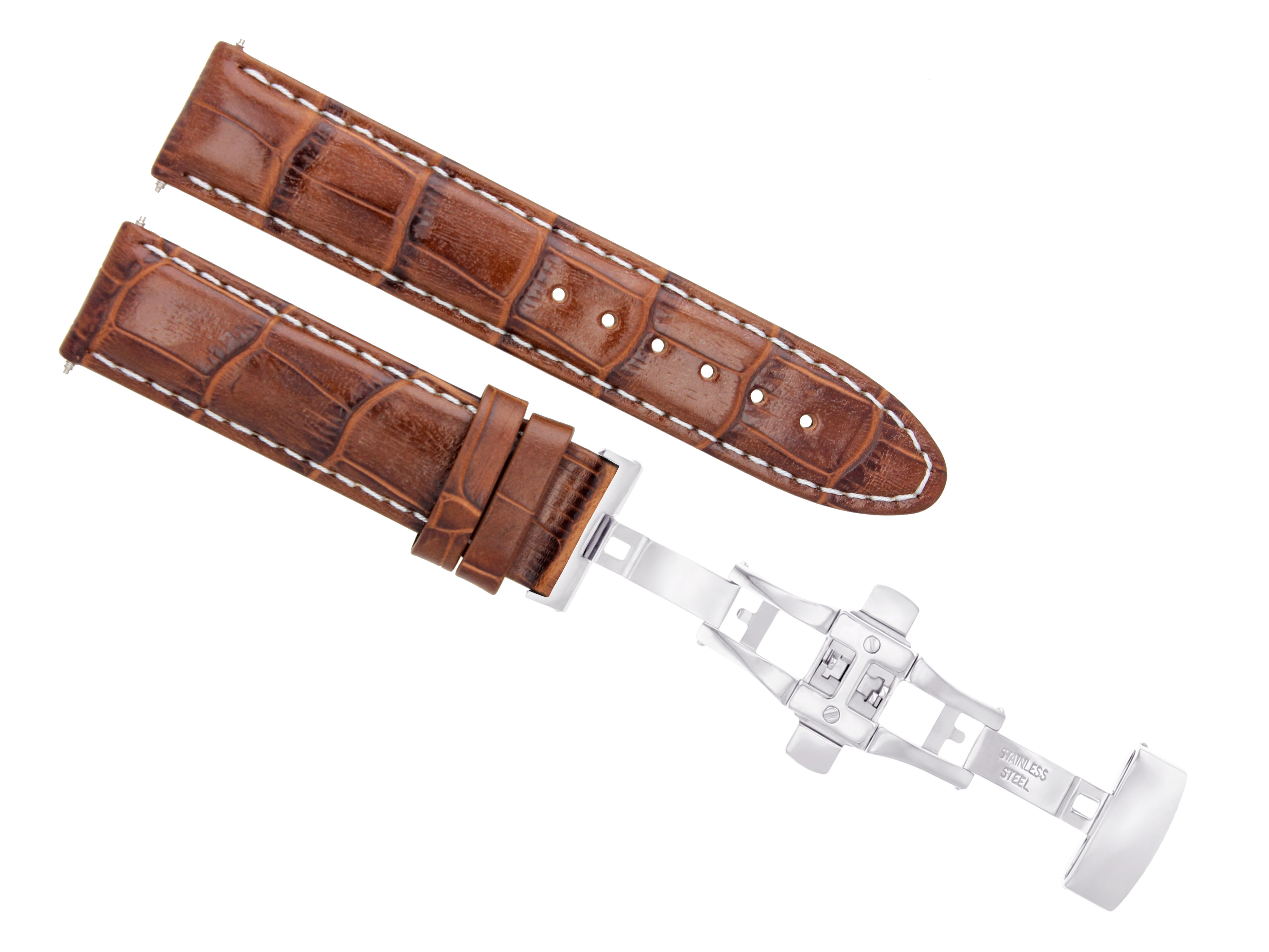 22MM LEATHER WATCH STRAP BAND CLASP FOR CITIZEN ECO DRIVE BL525002L L